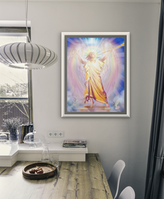 Archangel Gabriel Framed Painting in Kitchen