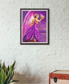 Archangel Zadkiel Framed Painting in Living Room