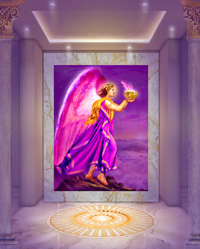 Archangel Zadkiel Painting with Chalice of Fire