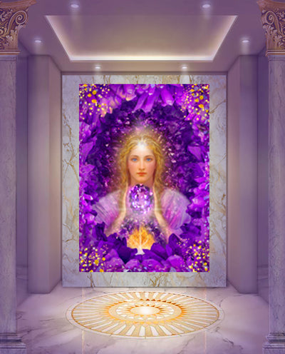 Archangel with Amethyst Crystal