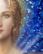 Archangel with Kyanite Crystal Detail