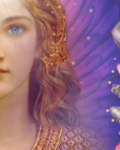 Archangel with Ruby Crystal Detail