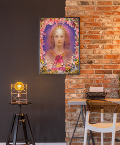 Archangel with Ruby Crystal In Studio
