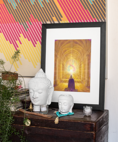 Secret Temple Framed Painting Over Altar