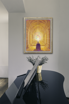 Secret Temple Framed Painting Over Piano